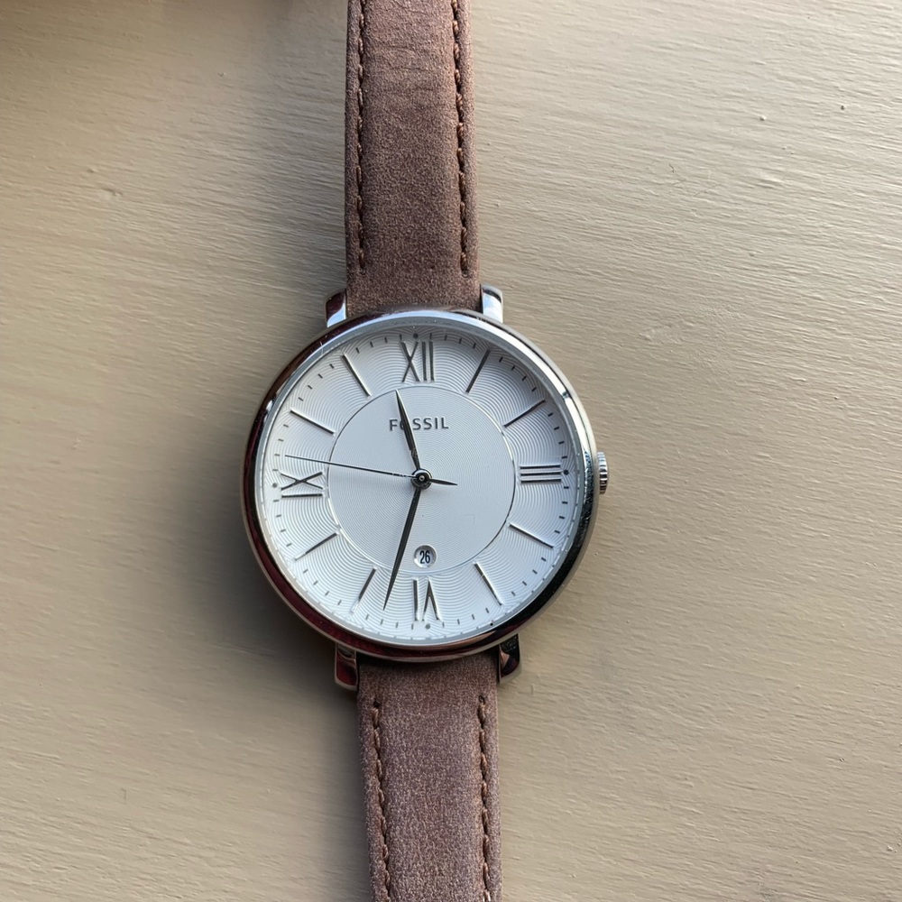 Leather Fossil Watch
